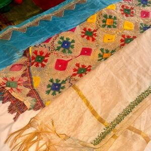Colorful Embroidered Scarf